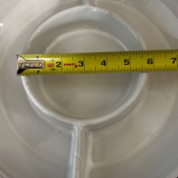 White Ceramic Appetizer Dip Tray. Made in Portugal. Vintage - Picture 5 of 5